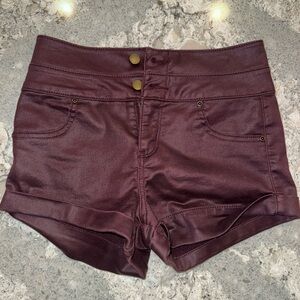 Forever 21 Burgundy High Waisted Hotpants size 25